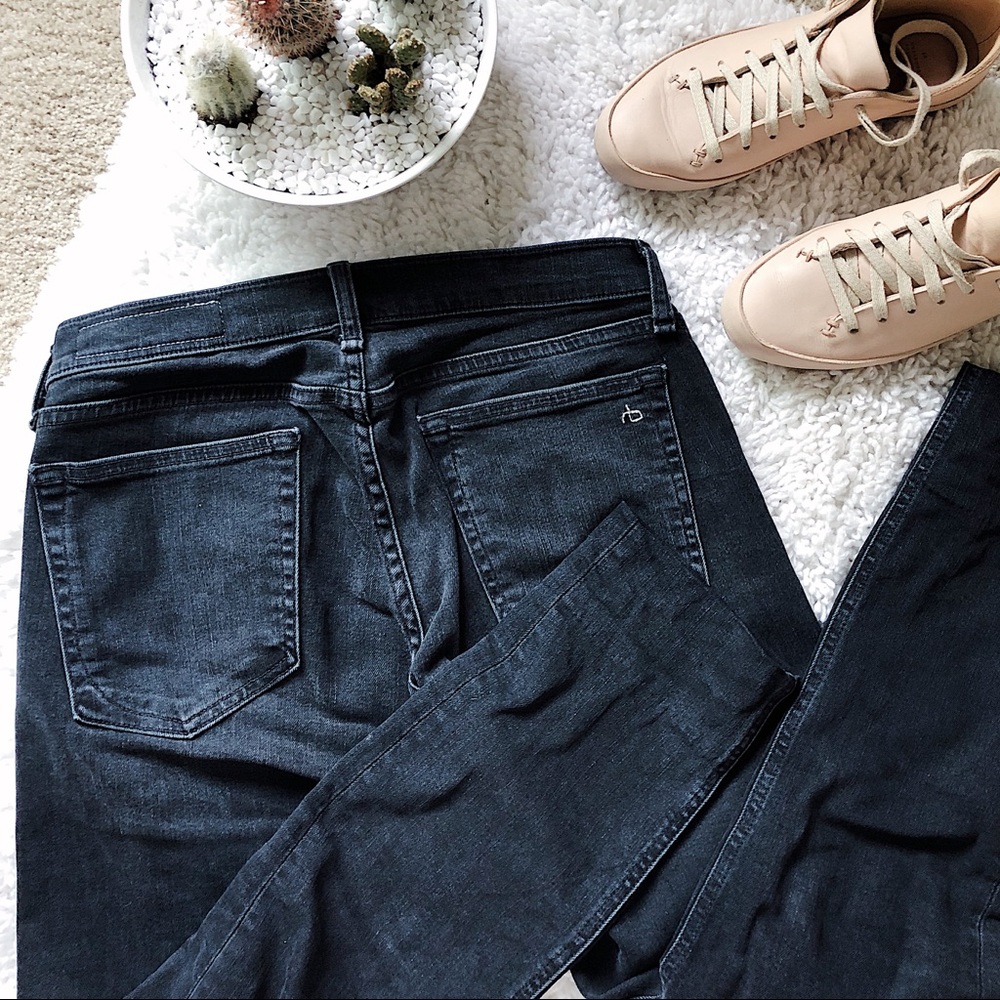 SS18 Rag & Bone Charcoal Black Ankle Jean size 24 - Picture 3 of 3